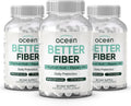 Better Fiber - Daily Fiber Supplement - Soften Stool for Effortless Bowel Movements - with Psyllium Hulk and Slippery Elm - 3 Bottles