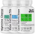 Youth & Tonic Dietary Discipline for Mindful Eating, Cleanse, Detox & Energy Support – Water Weight, Gut Cleanse & CortiThermo Shape for Metabolism, Loss of Body Fluids, Break The Plateau, 90 Pills
