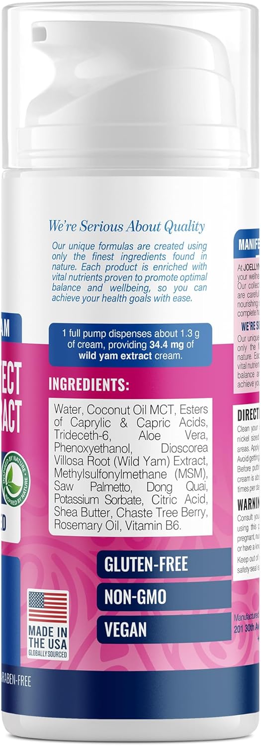 Joellyne Naturals Wild Yam & Dong Quai Cream 3000 mg, 5.1 oz