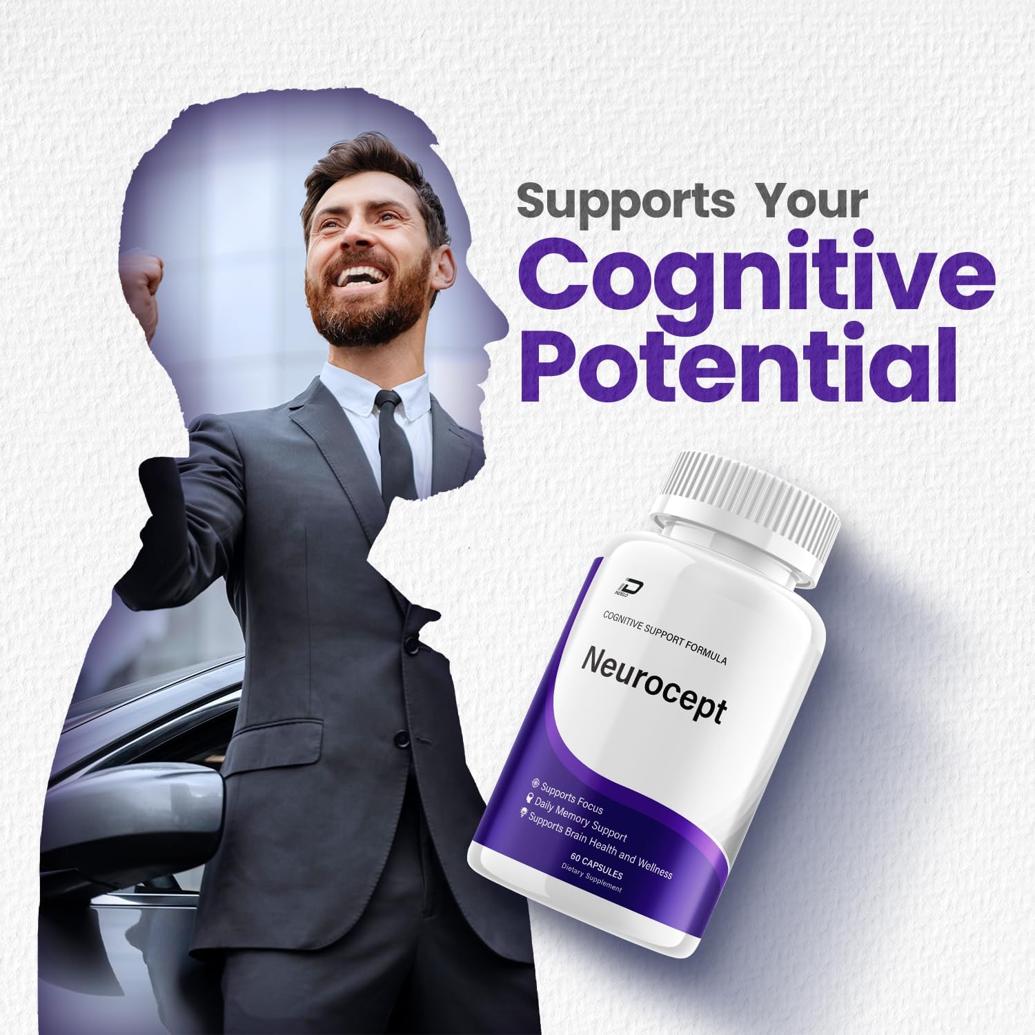 Neurocept Supplement Capsules – Neurocept All Natural Maximum Strength Formula Focus Memory Support and Reviews (3 Pack – 300 Capsules)