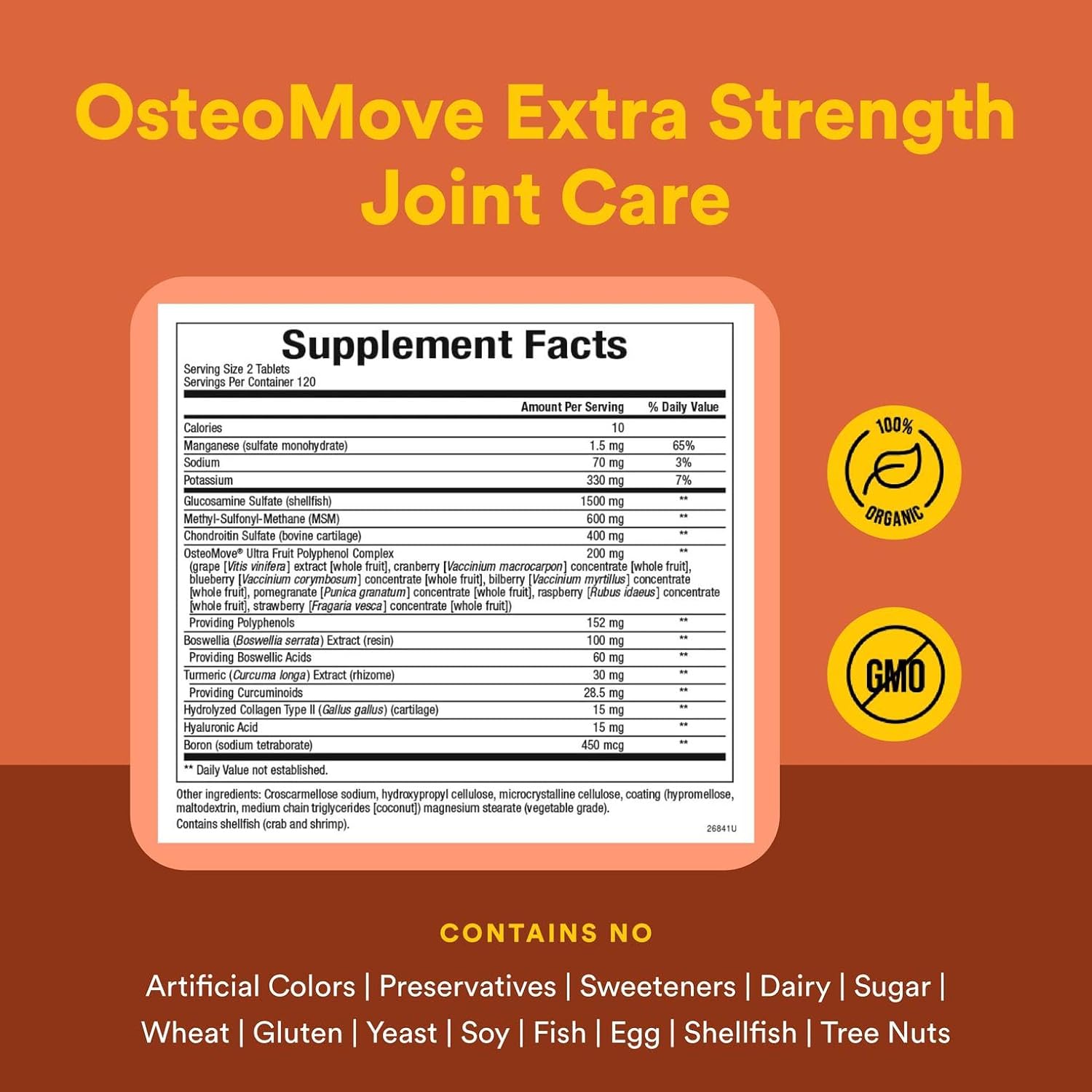 Natural Factors, OsteoMove Joint Care, Extra Strength Support for Joint and Bone Health, Non-GMO, 240 tablets (120 servings)