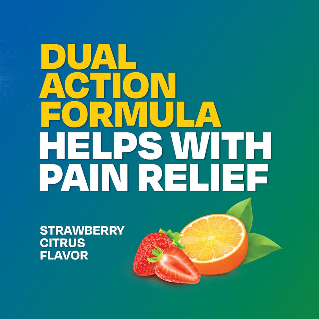 Goody's Headache Relief Plus Mental Alertness Powder, with Aspirin and Caffeine, Strawberry Citrus Flavor, 16 Count