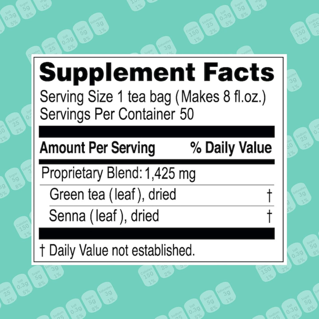 Hyleys Slim Tea Weight Loss Herbal Supplement with Acai Berry - Cleanse and Detox - 50 Tea Bags (1 Pack)