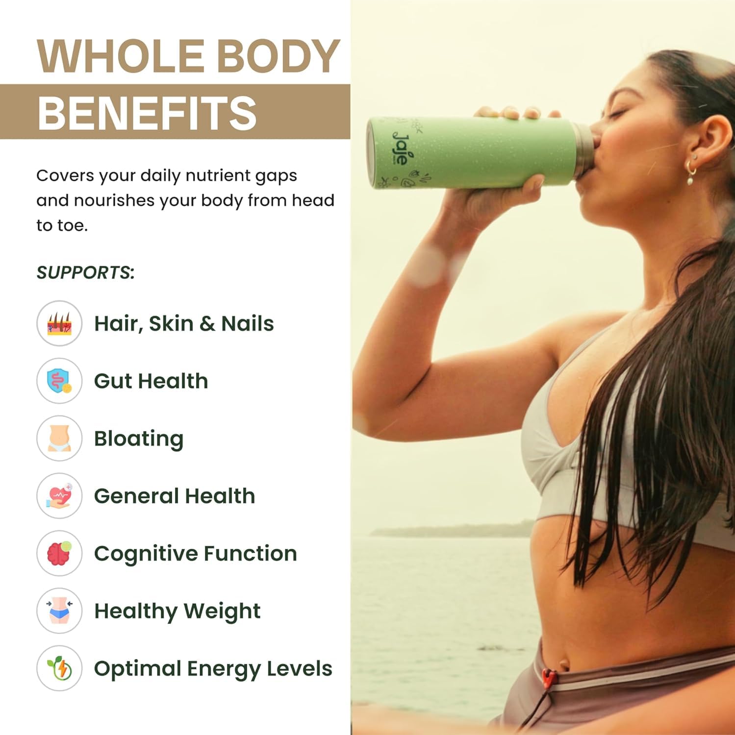 ALL-IN-ONE Superfood Shake | 60+ Superfoods - 20g Protein - 13g Fibre - Probiotics - Vegan Collagen & Digestive Enzymes | Superfood Meal Replacement Protein Shake | 825g | 15 serves