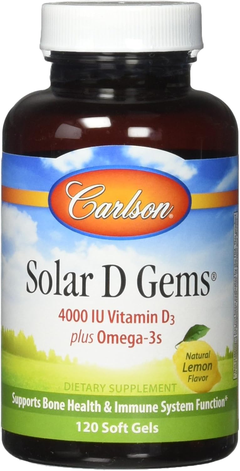 Carlson Labs Solar D Gems 4000 Iu Softgels, 120 Count