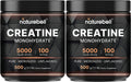 NatureBell 2 Pack Creatine Monohydrate Powder 500g, 5,000mg Per Serving | Micronized, Pure & Unflavored | Pre-Workout Muscle Support | Keto, Vegan, Filler-Free | 200 Servings (2.2 lb)