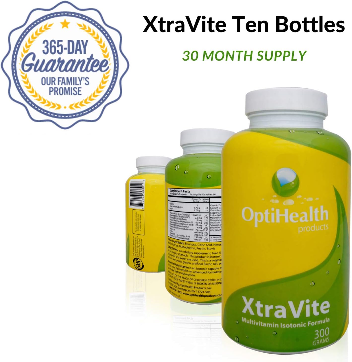 XtraVITE Isotonic Multivitamin - 100% Essential Vitamins and Minerals - Pack of 10