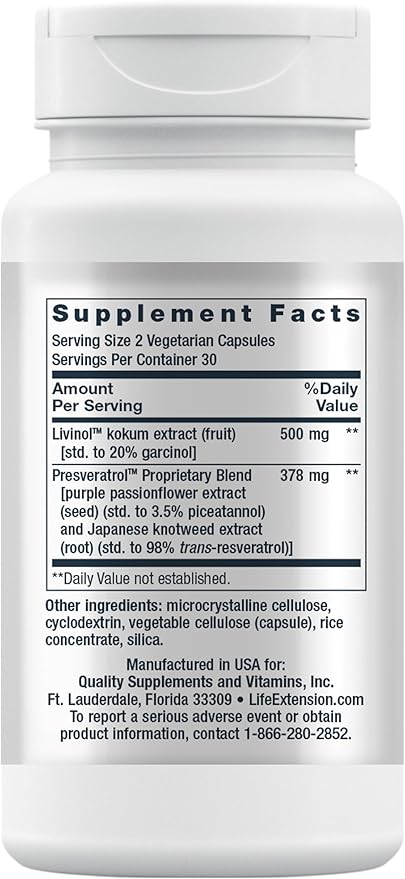 Life Extension GEROPROTECT® Stem Cell, Promotes Healthy Cellular Renewal, kokum Extract, Trans-resveratrol, Gluten Free, Non-GMO, Vegetarian, 60 Capsules
