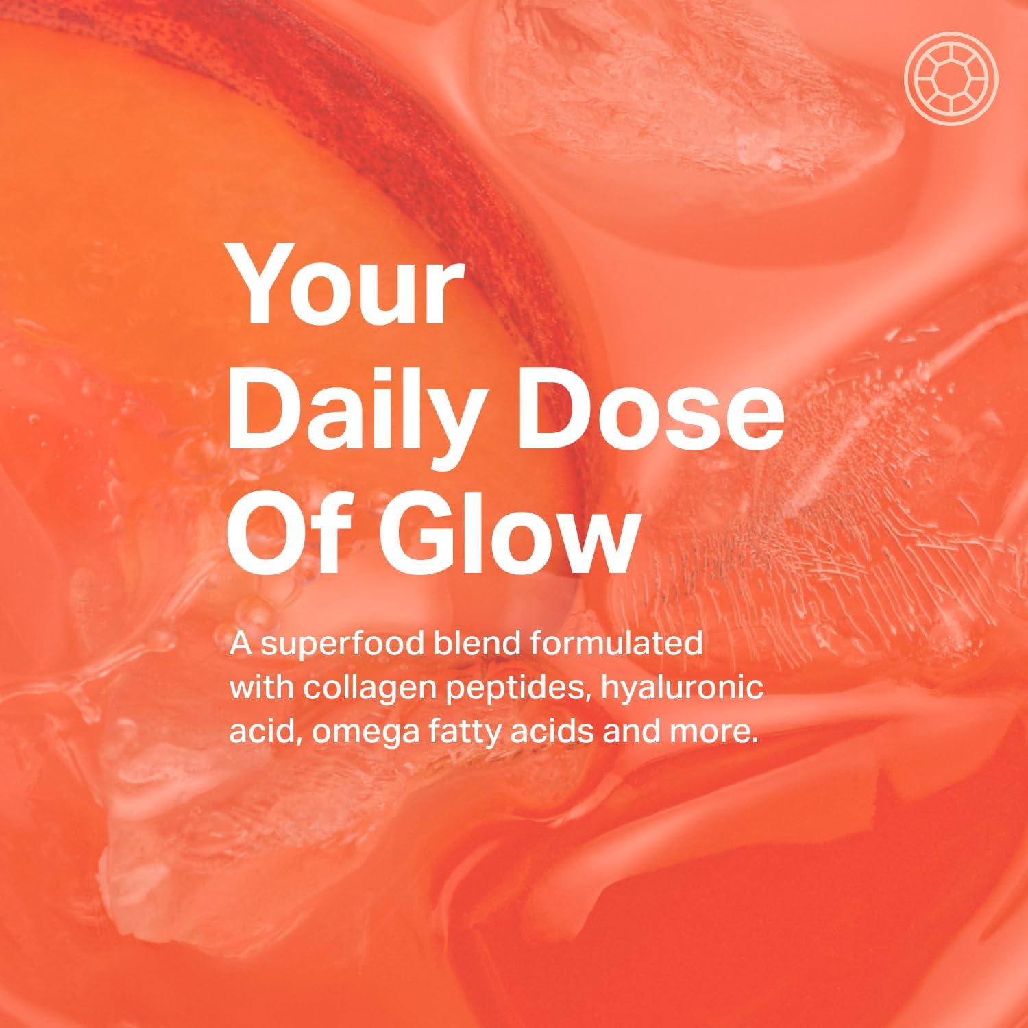 Proper, The Corals Daily Glow Beauty Blend - Nutrient Dense Superfood Powder with Collagen Peptides, Hyaluronic Acid Powder, Vitamin C, and MSM. Hair, Skin, Nail Vitamin Supplement for Women & Men
