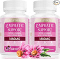 Lymphatic Drainage Supplement 1880 mg, Lymphatic System Support Supplement with Echinacea, Dandelion, Turmeric, Burdock, Elderberry, and Calendula, Lymph Detox Cleanse & Immune Support, 120 Capsules