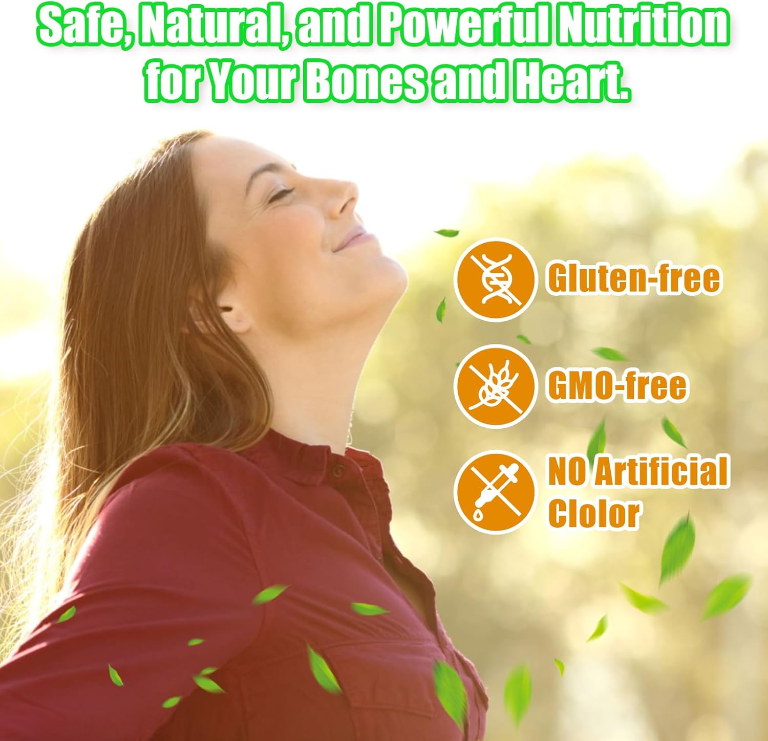 Natural Vitamin D3 K2 Gummies, 2000 IU Vitamin D3 & 100 mcg Vitamin K2,Supports Healthy Bone, Immune Health Supplement, GMO Free, Gluten Free, Strawberry Flavor, 60 Count