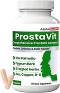 Prostavit Prostate Support Supplement for Men – Saw Palmetto 600mg, Pygeum Bark, Pumpkin Seed, Nettle & Zinc – Urinary Flow, Bladder Control, Reduce Nighttime Urination, Prostate & Hair Health 90 Caps