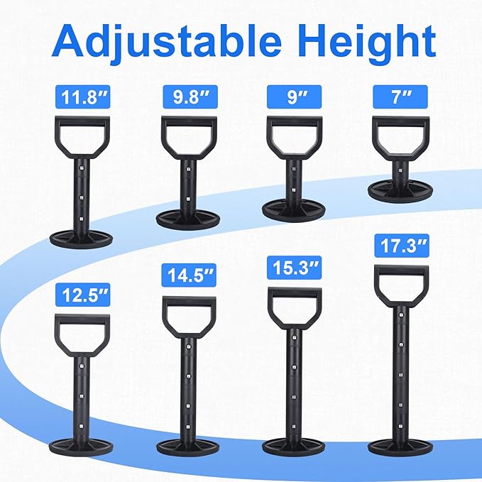 Mobility Aids Tool Help Seniors Get Up from Floor/Ground, Adjustable Standing Aids & Supports Equipment to Stand up, Stand Assist Aid for Elderly for Work or Housework- (Height 7-17")