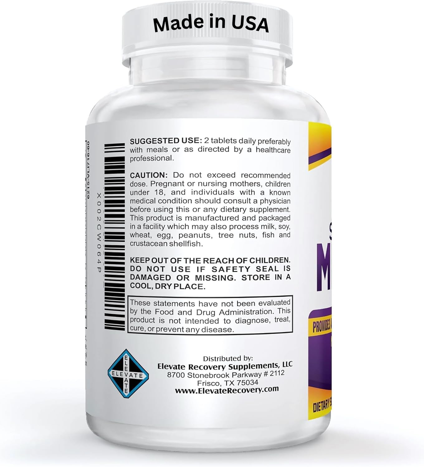 Super-MAX Multimineral Supplement (Iron Free) Multiminerals | High-Potency Multi Mineral Supplements (All-in-1) Minerals Formula | Mineral Complex | 1-Month Supply | 60 Tablets