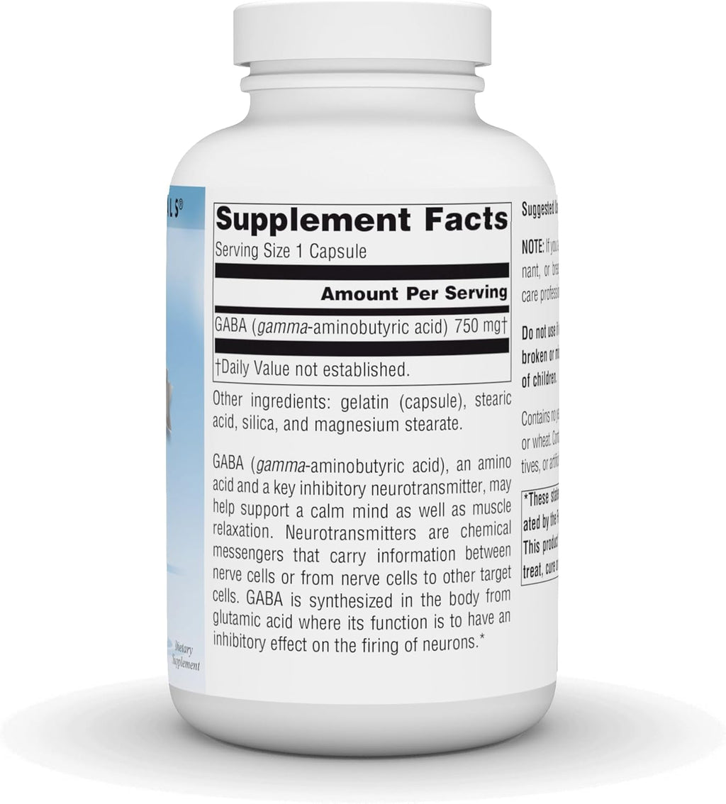 Source Naturals Serene Science GABA, for a Calm Mind, 750mg - 180 Capsules
