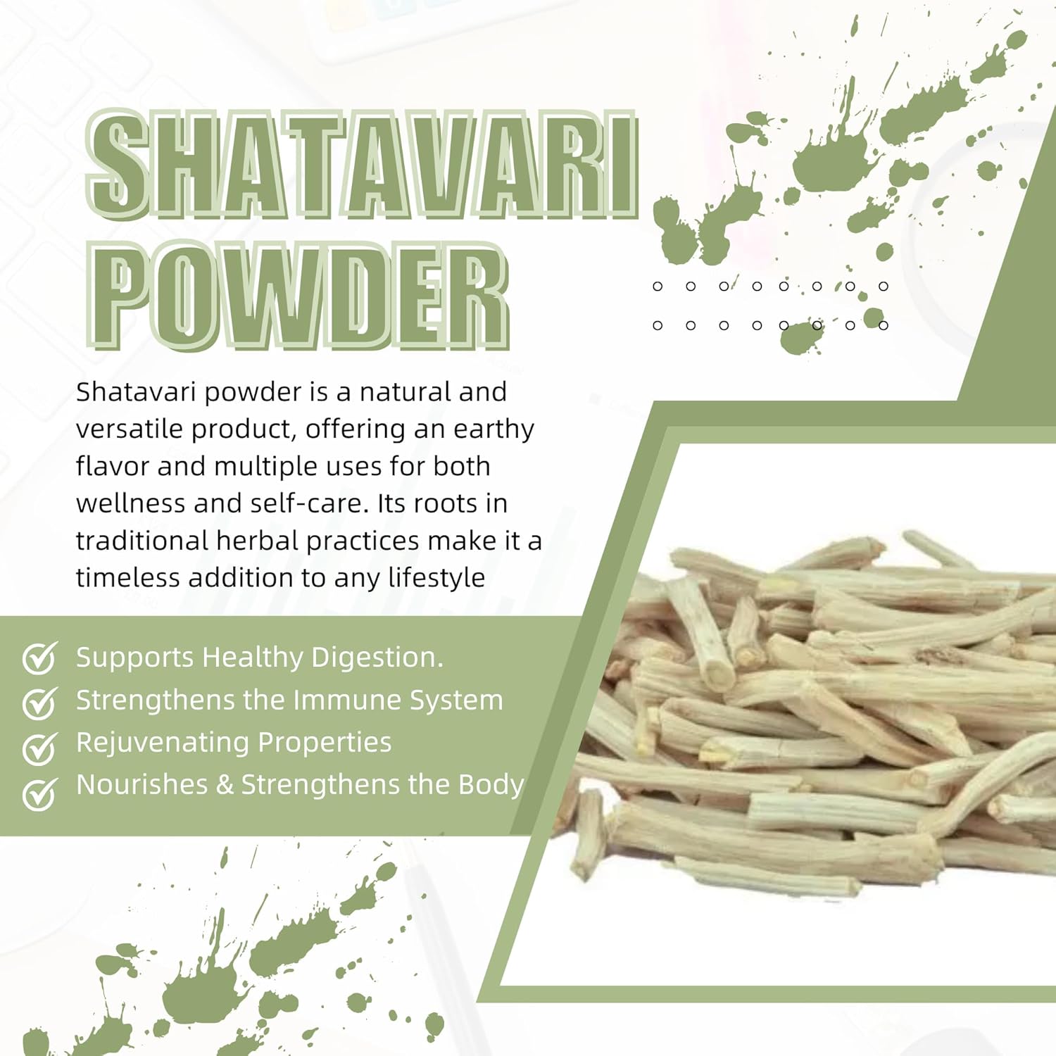 Shatavari Powder Natural Asparagus Racemosus for Lactation Breastfeeding Shatavri Satawar Kalpa Kalp India Improves Lactation | Rejuvenates Stamina | 5.3 oz / 150 GMS