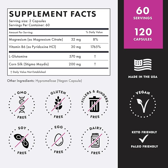 Kidney Cleanse Detox & Repair Formula with Vitamin B6, Magnesium & Cornsilk - Urinary Tract & Bladder Support - Herbal Supplements,120 Capsules (1 Bottle, 60 Servings)