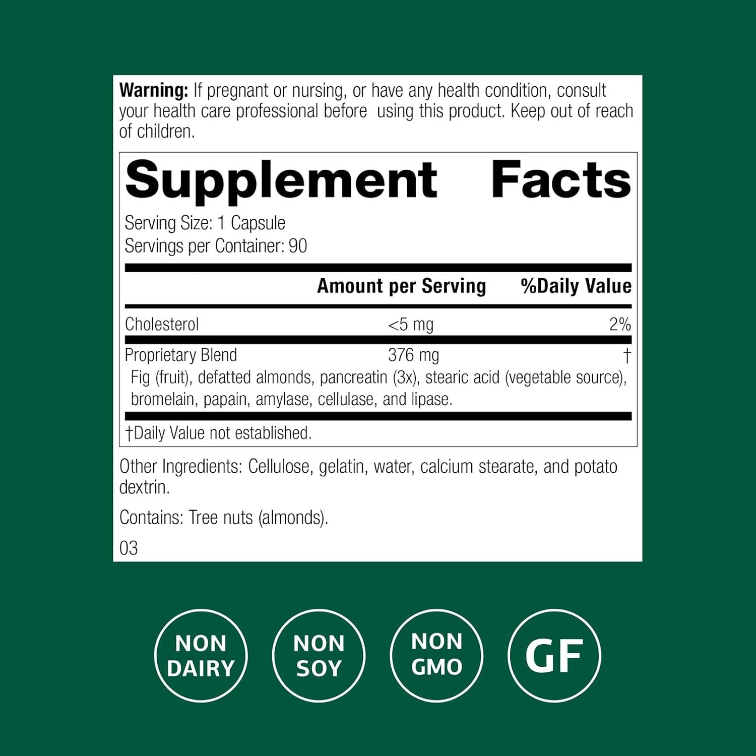 Standard Process Multizyme - Whole Food Pancreas Support, Pancreatin Digestive Enzymes, Digestive Health and Pancreatic Enzymes with Cellulase, Papain, Amylase, Lipase and More - 90 Capsules