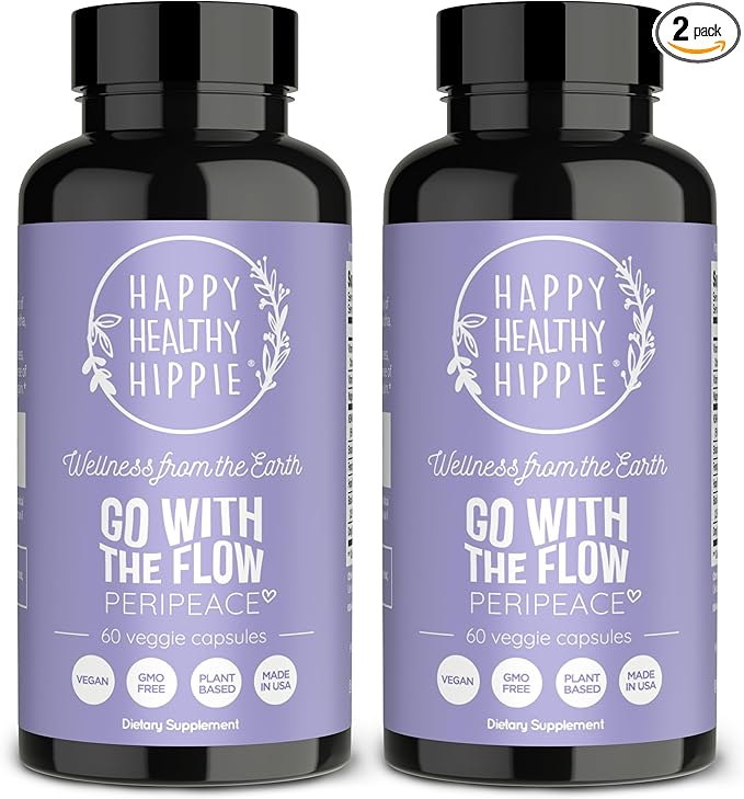 Perimenopause Supplements for Women | Hot Flash, Night Sweat, Mood & Sleep Support | Vegan Hormone Balance Capsules with KSM-66 Ashwagandha, Shatavari & Black Cohosh | Estrogen-Free, 60ct (2Pk)