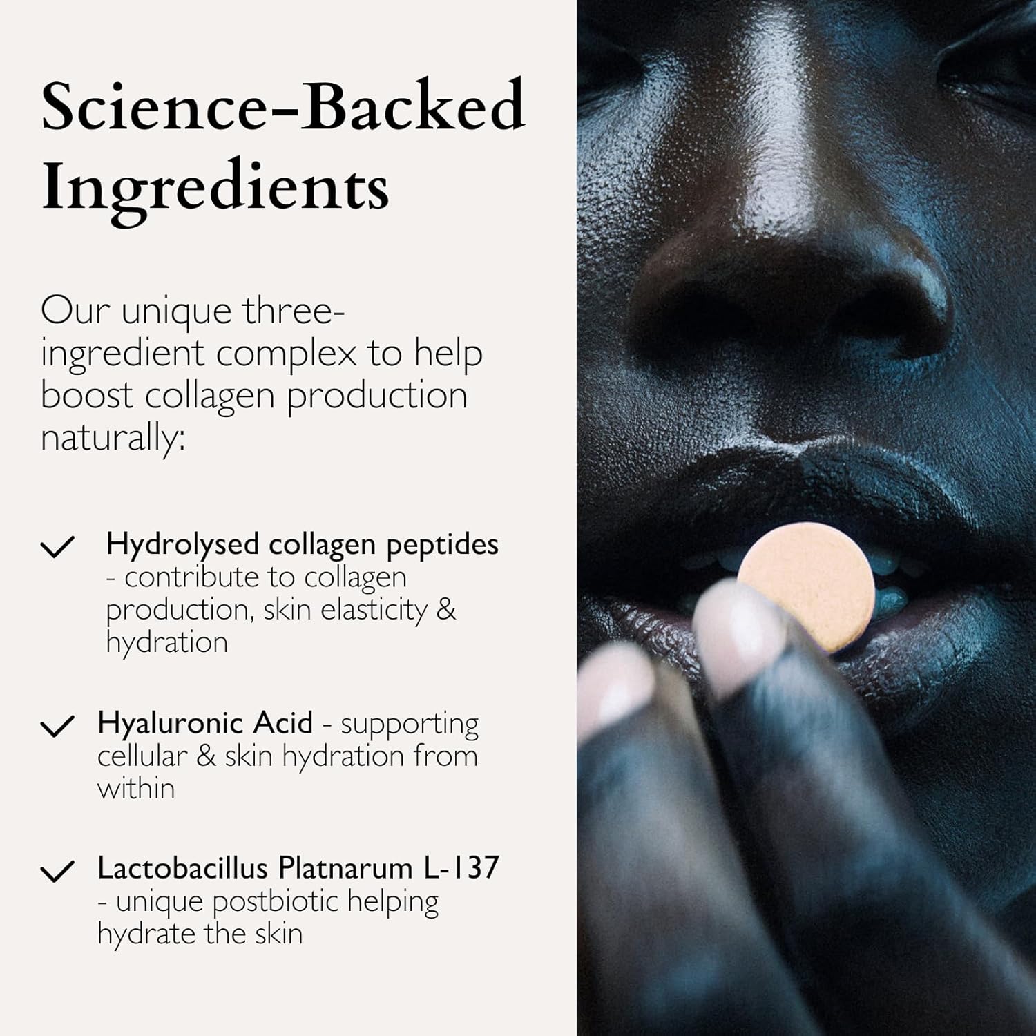 The Beauty Chef Plumpers™ Collagen Chewable Tablets with Hyaluronic Acid & Postbiotic, Supports Skin Elasticity & Collagen, Women's Multivitamin, Collagen Peptides, 75 Tablets (Orange & Turmeric)