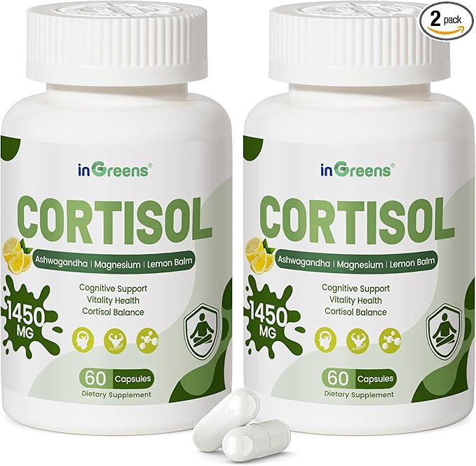 Cortisol Supplement, 15-in-1 Cortisol Manager with Ashwagandha, L-Theanine & Magnesium, Supports Cortisol Health, Relaxation & Restful Sleep, 120 Capsules