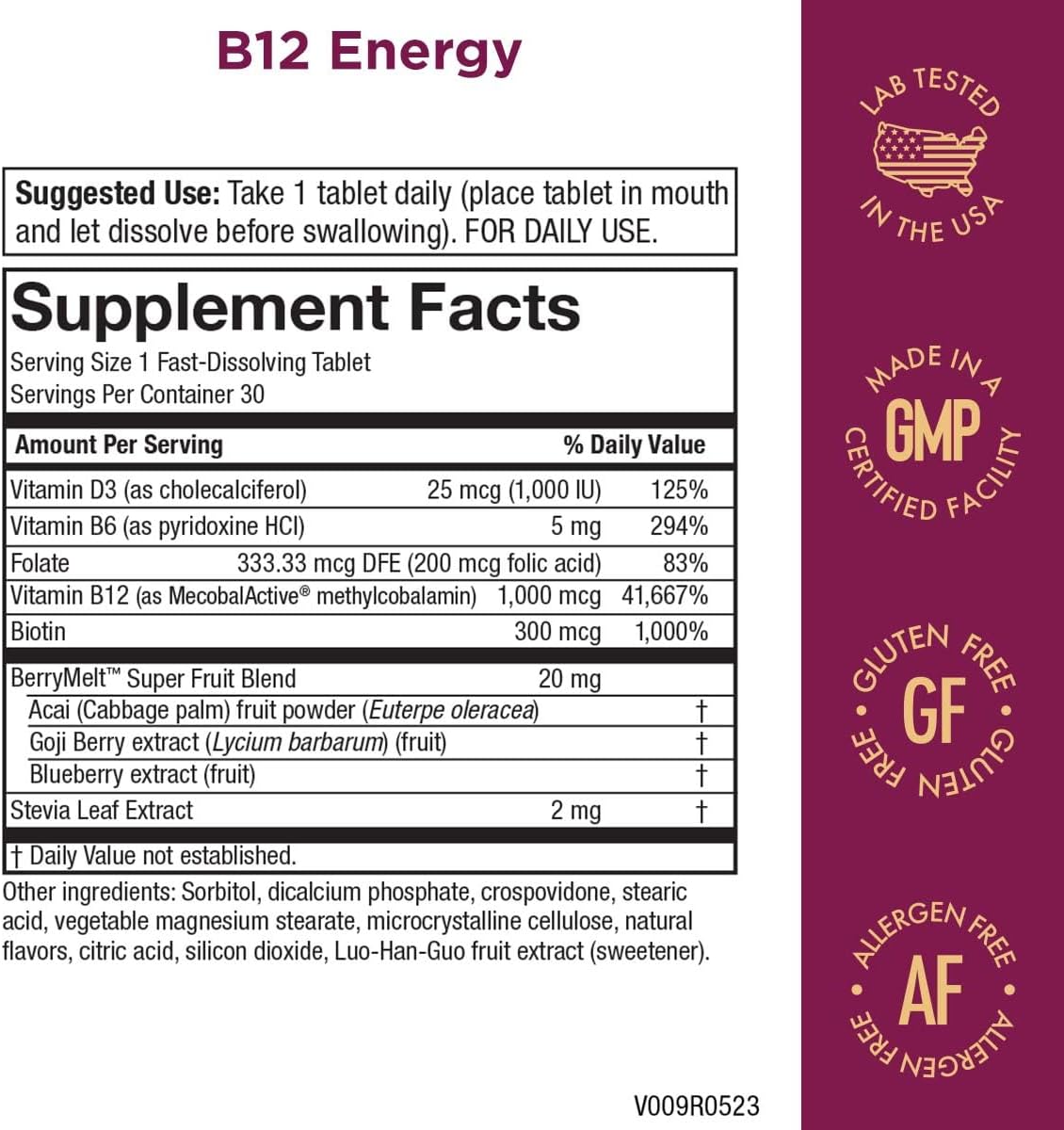 Purity Products Bundle - Vegan Omega 3-6-9 + B-12 Energy Melt Omega 3-6-9 (“5 in 1” Plant-Based Omega 3 6 9 Essential Fatty Acid Complex) - B12 Berry Melt (Methylcobalamin B12 + B6 + D3 + More)