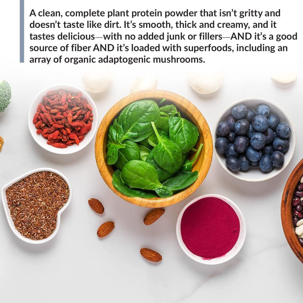 BioTrust Low Carb Plant, Delicious, Creamy, 20 Grams of Clean, Complete, Plant-Based Protein, 5 Grams Fiber, 15 Superfoods, Vegan, Dairy-Free -14 Servings (Vanilla Caramel)