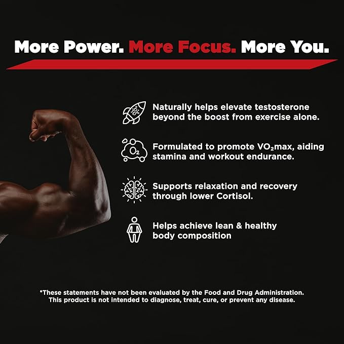 Leading Edge Health Testosil - Testosterone Supplement for Men – 120 Testosterone Booster Capsules with Ashwagandha (KSM 66), & Fenugreek – for Energy, Muscle Health & Vitality Support