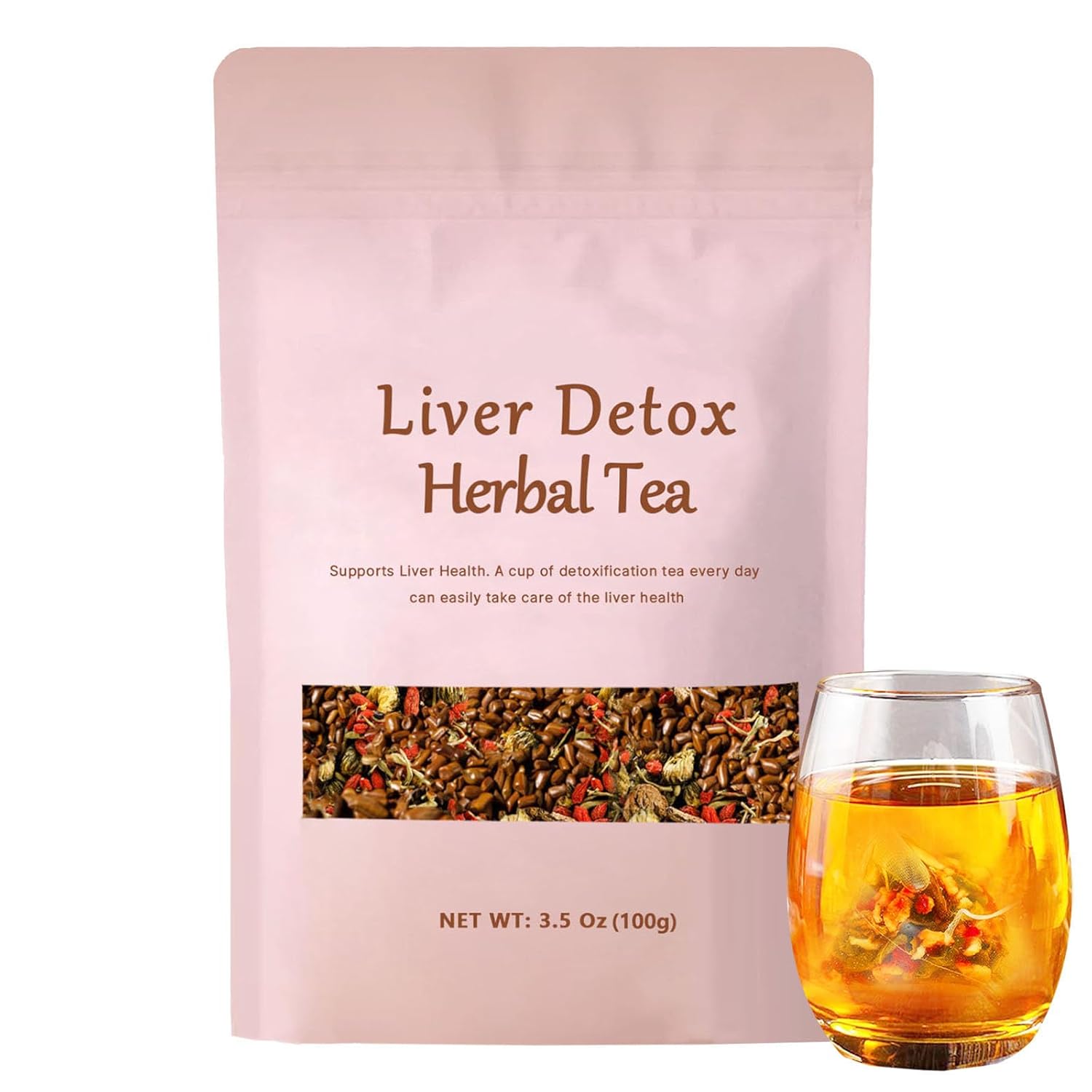Liver Detox Herbal Tea, Liver Detox Tea Organic, Dandelion Chrysanthemum Cassia Seed Goji Berry Tea, Milk Thistle, Chinese Kidney & Liver Health Tea Bags - 8 Ingredients Natural Blend Formula (1)
