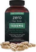 California Basics Fiber Supplements for Men (500 Count) - Daily Dietary Chia Flaxseed Psyllium Husk Vegan Capsules - High Fiber Supplement Pills Zero for Him Extra Strength Pills
