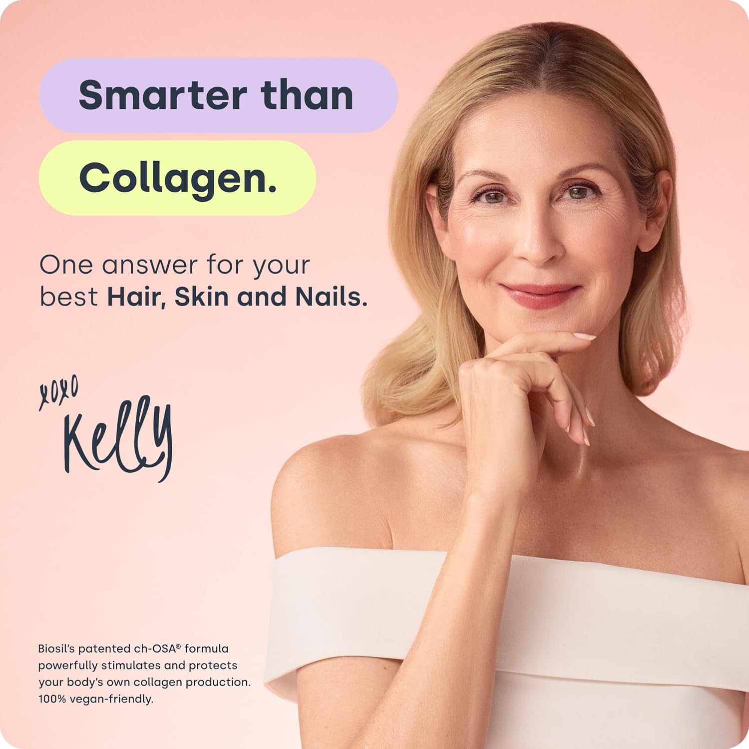 Biosil Collagen Booster Supplement - 120 Liquid Capsules - Patented ch-OSA Activator for Skin, Hair, Nails & Joints - Supports Natural Production - 60-Day Supply