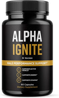 Alpha Ignite Capsules - Official AlphaIgnite Pills Advanced Formula Support Maximum Strength, Natural Supplement for Overall Health & Wellness Reviews - 60 Capsules for 1 Month