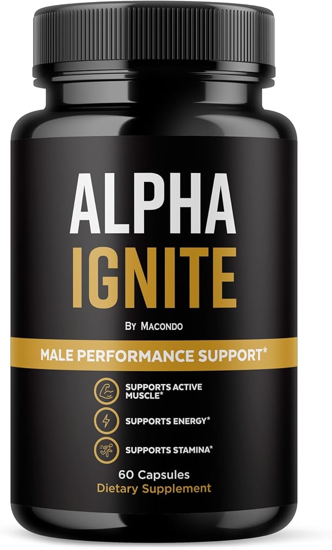 Alpha Ignite Capsules - Official AlphaIgnite Pills Advanced Formula Support Maximum Strength, Natural Supplement for Overall Health & Wellness Reviews - 60 Capsules for 1 Month