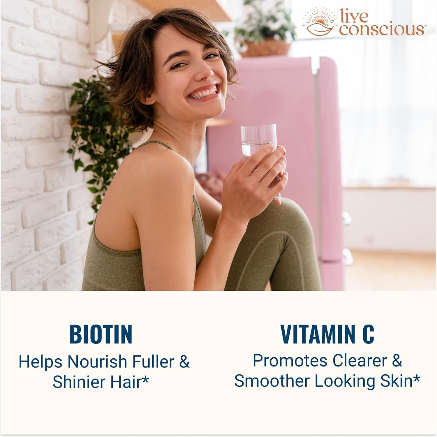 Live Conscious Beyond Collagen Multi Collagen Powder - Types I, II, III, V & X | Keto Friendly, Hydrolyzed Blend with Biotin & Vitamin C (2-Pack)