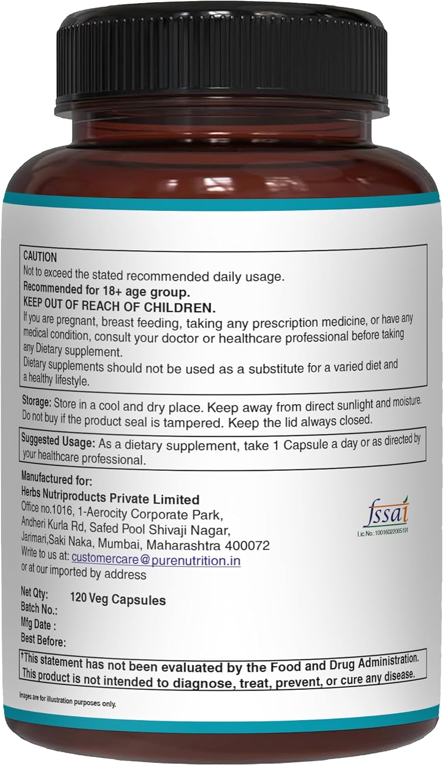 Pure Nutrition Bio Coenzyme Q10-175mg | 120 Veg Caps | CoQ10 with Bioperine® & Arjuna Extract | Nutrient-Rich Botanicals for Daily Wellness | Non-GMO