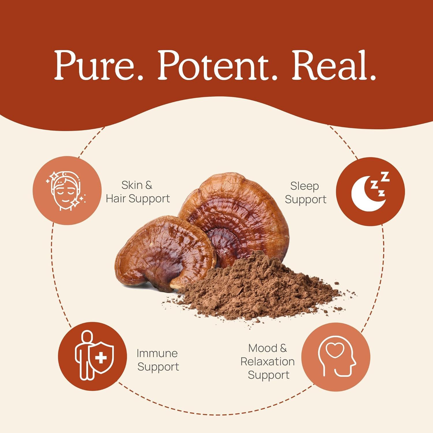 Real Mushrooms Reishi Mushroom Capsules - Handpicked Organic Mushroom Extracts - Red Reishi for Tranquil Daily Wellness with Verified Beta Glucans Vegan, Non-GMO, No Grain Fillers, 200 ct