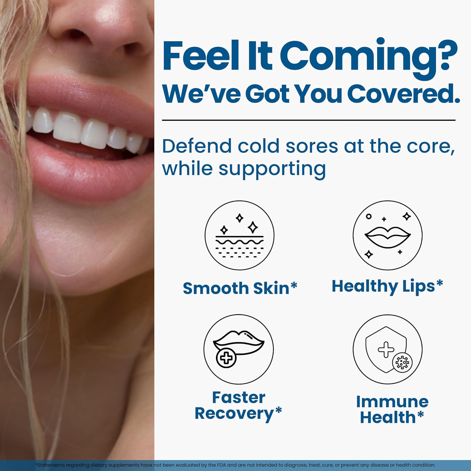Lysine Cold Sore Treatment for Lips – with Lactobacillus Rhamnosus, Acidophilus and Vitamin C – Cold Sore Supplement for Lip & Skin Health, Immune Support & Prevention – 360 Capsules