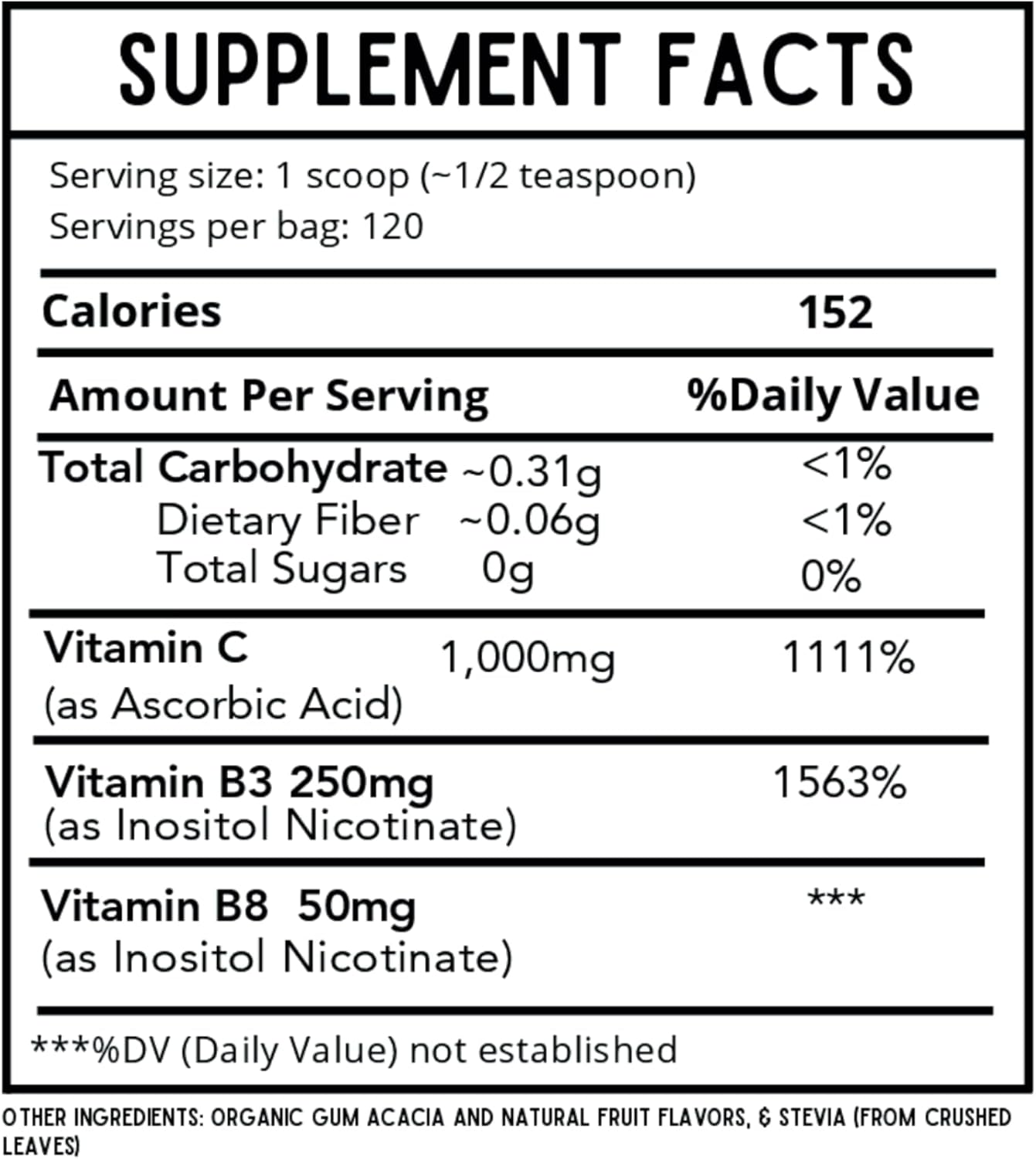 Kids Defense Powder | New Formula, Improved Flavor | Orthomolecular Dose of 1000 mg Vitamin C and 250 mg B3 | Pure, Corn Free, & GMO-Free | Fruit Punch Flavor | 120 Servings