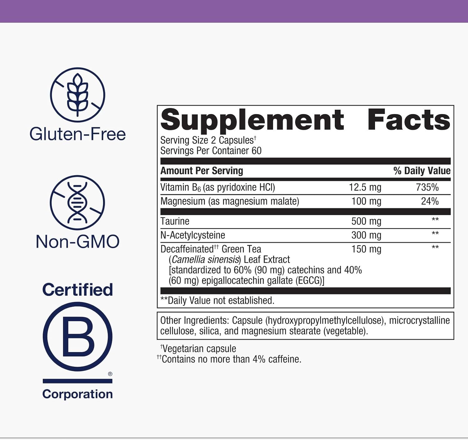Metagenics Trancor, Glutamate & GABA Balance Supplement with NAC and Taurine to Help Promote Calmness - 120 Capsules, 60 Servings