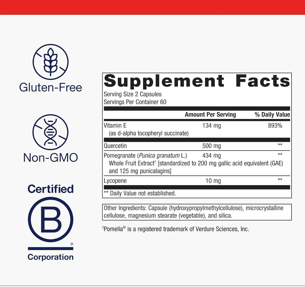 Metagenics CardioLux HDL - Supports HDL Function & Heart Health* - With Lycopene, Pomegranate Extract & Quercetin - Gluten-Free & Non-GMO - 120 Capsules