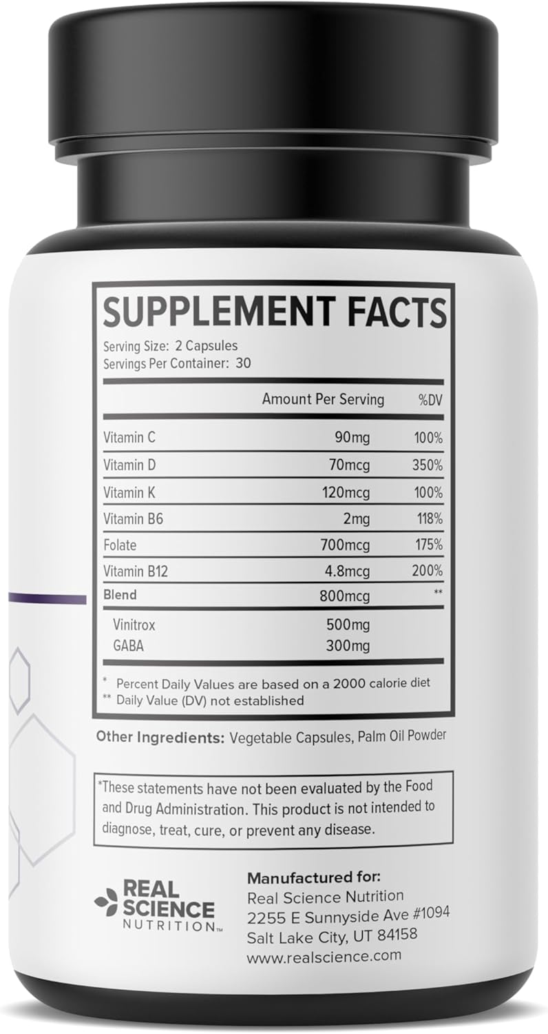 Real Science LegEase Miracle 3 Pack – All Natural Restless Legs Syndrome Relief & Leg Cramp Supplement with Vitamins C, D, K, B6, B12 + Nitric Oxide Support – Sleep & Circulation Aid – 90 Caps