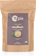 Yupik Organic Whole Husk Psyllium, 8.8 oz (Pack of 6), 95% Pure, USDA Organic, Non-GMO, Kosher, Gluten-Free, Sugar-Free, Fat-Free, Unflavored, High-Fiber Plant-Based Superfood for Oatmeal & Cereal