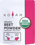 KOYAH - Organic Beet Powder (1 Scoop = 1/2 Beet): 30 Servings, Freeze-Dried Beetroot, Whole-Root Powder, Non-GMO, Vegan, Allergen-Free. Add to Water, Juice or Smoothies.