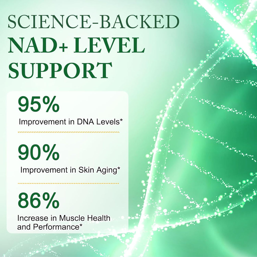 NAD Supplement,NAD Nicotinamide Riboside,Extra Strength NAD Alternative Liposomal,Boost NAD & Resveratrol + for Women & Men,Energy Anti-Aging,Cell Regeneration,120 Capsulesbottl-120