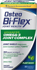 Osteo Bi-Flex Advanced Omega-3 Joint Complex, Plant-Based Algae Oil, Joint Support Supplement, 80 Count Softgels