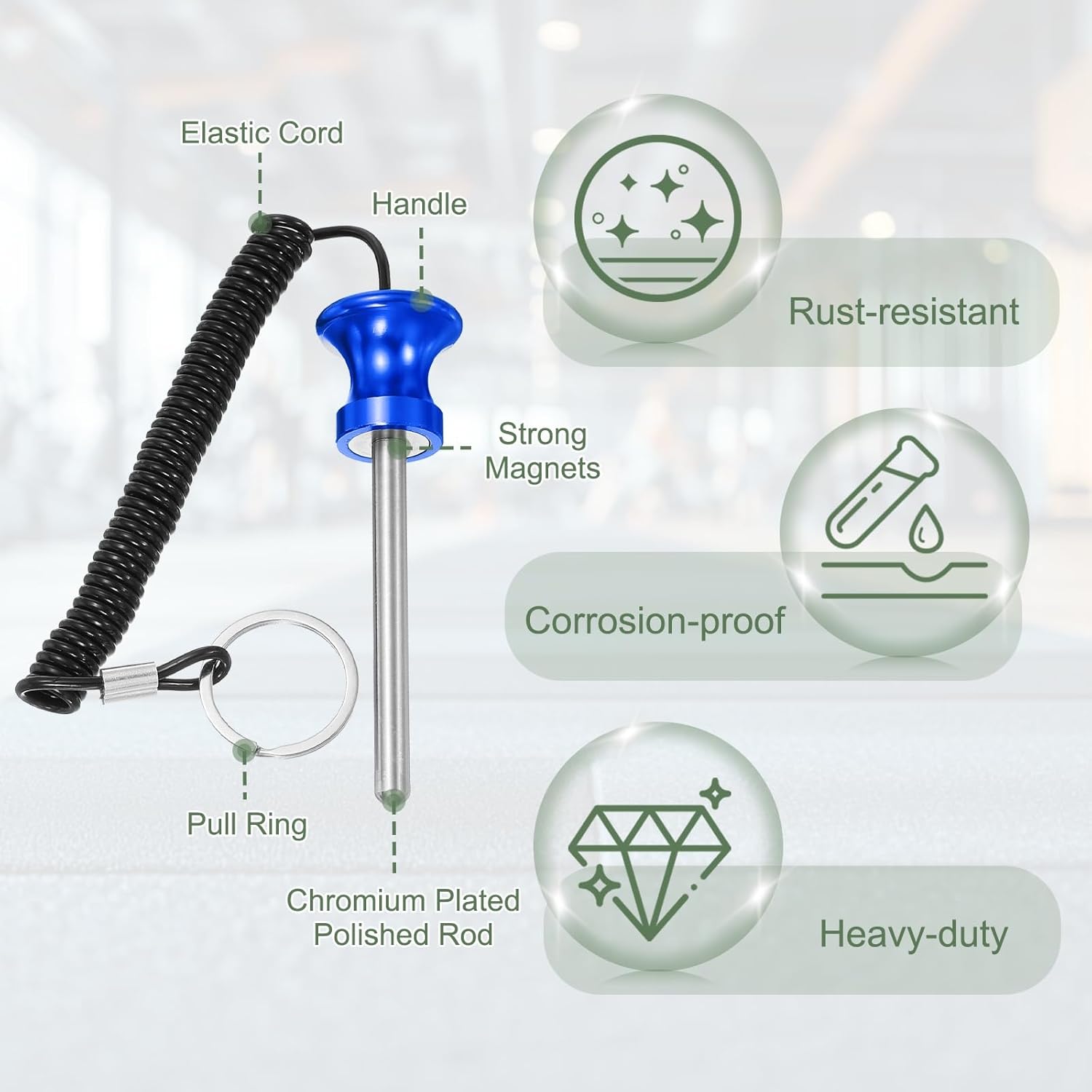 Weight Stack Pin, Weight Gym Pin Strength Training Equipment Replacement with Pull Rope for Home Gym Club