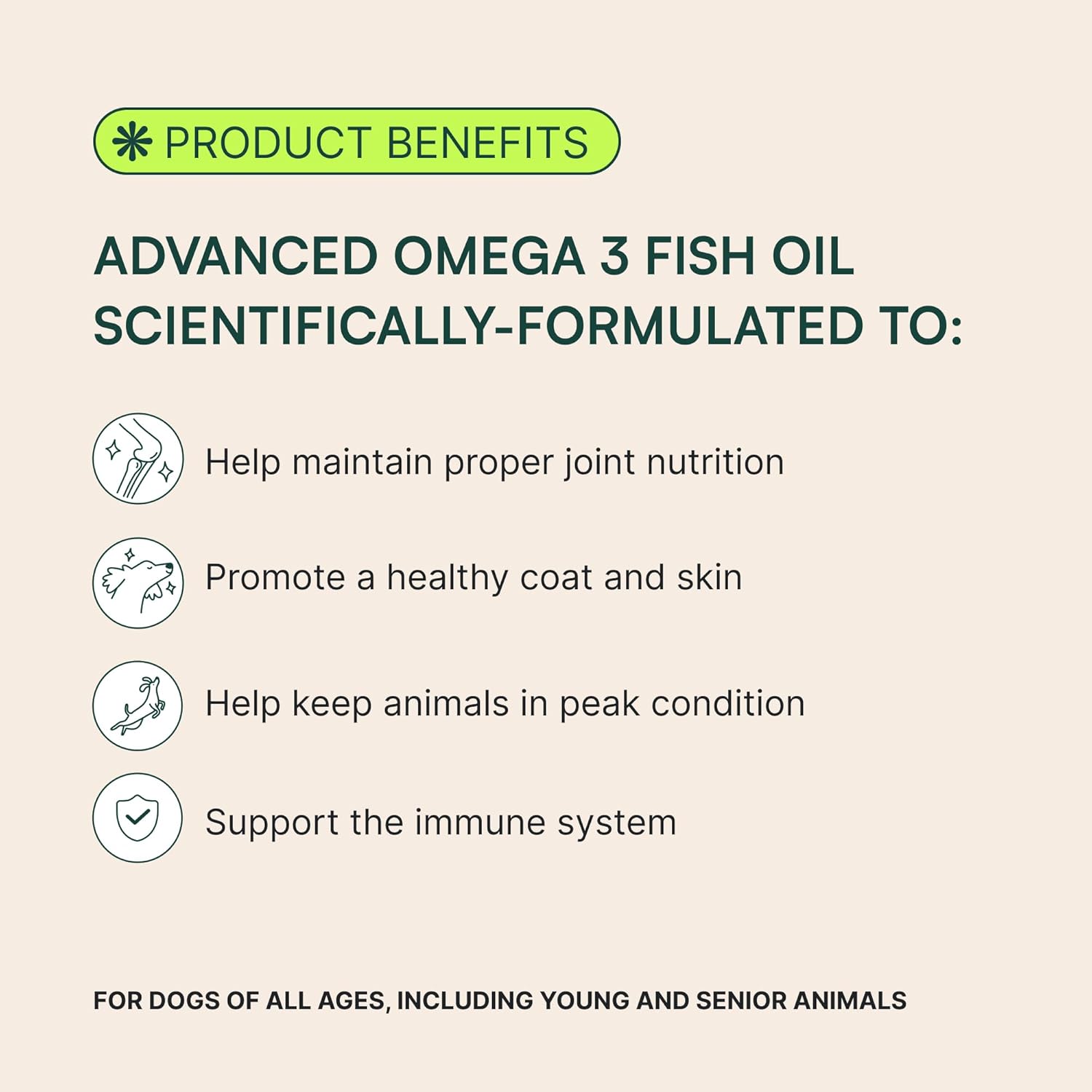Wuffes Advanced Omega 3 Fish Oil for Dogs, Natural EPA & DHA Fatty Acids, Supports Healthy Skin and Coat, Joint Nutrition, Digestion & Immune System - 100% Pure Wild Alaskan Fish Oil, 16 Oz