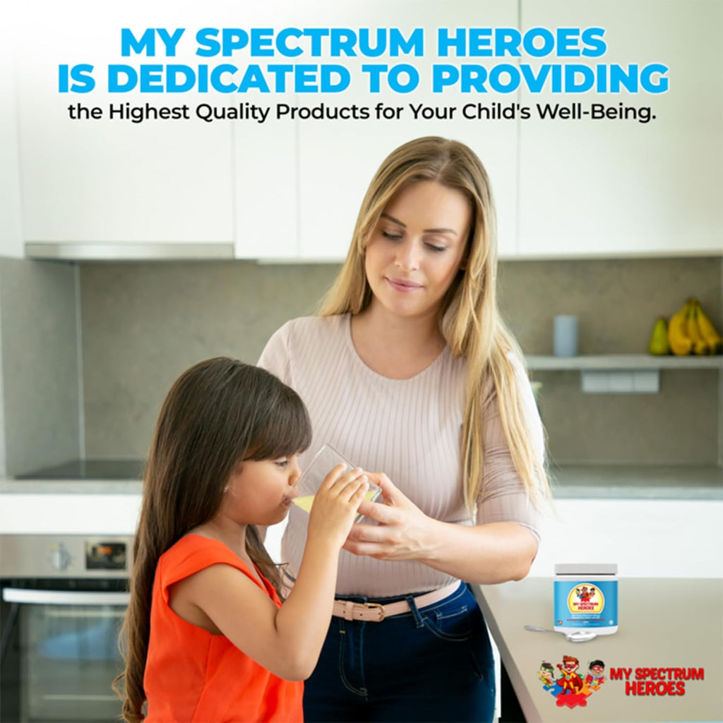 Kids Powder Multivitamin - Powder Supplement, Better Absorption, Non-GMO, Non-Gluten, No Artificial Ingredients - Neural Help for Children on The Spectrum - 30 Servings