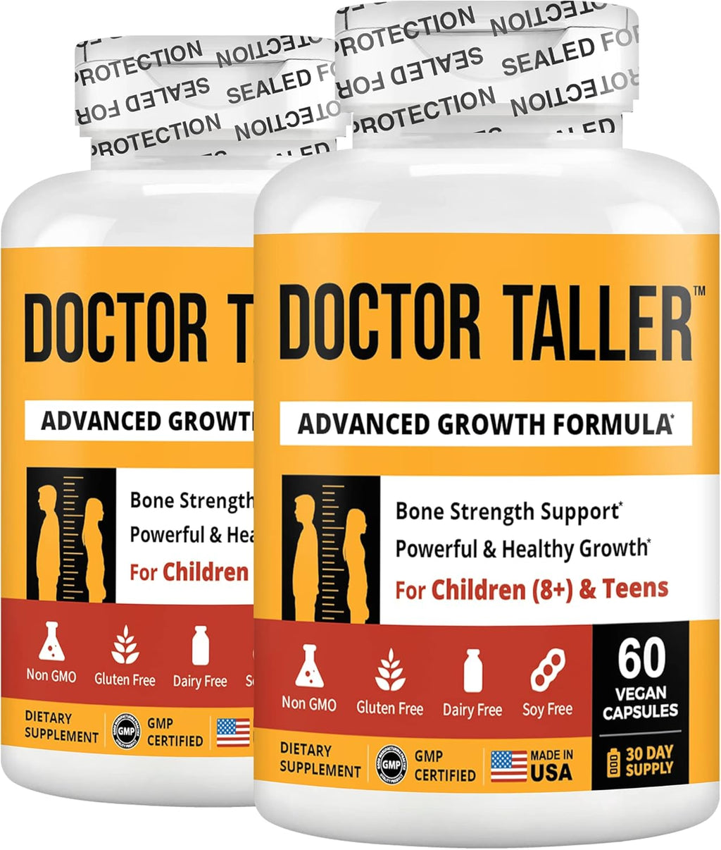 NuBest Doctor Taller - Premium Bone Strength Formula for Bone Strength, Immunity & Healthy Bone - Keto with Calcium, Vitamin D3, Vitamin K2, Amino Acids & Herbs for Children (8+) - 2 Pack