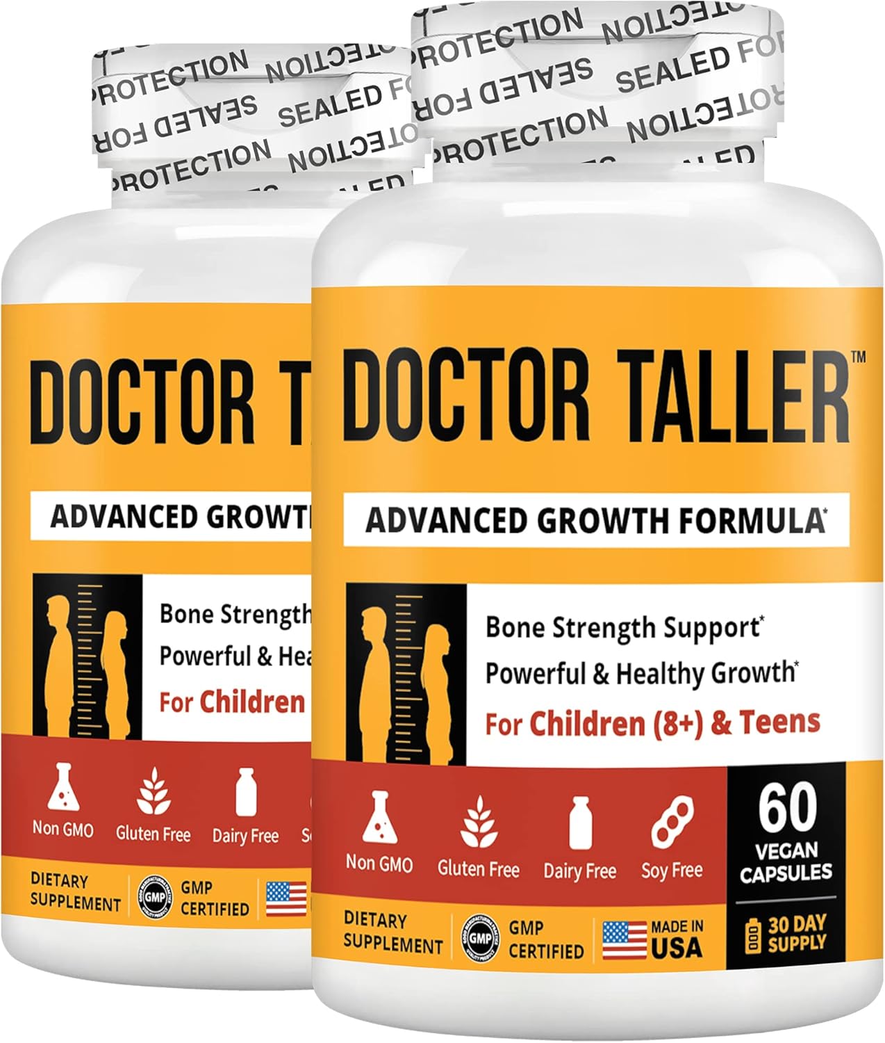 NuBest Doctor Taller - Premium Bone Strength Formula for Bone Strength, Immunity & Healthy Bone - Keto with Calcium, Vitamin D3, Vitamin K2, Amino Acids & Herbs for Children (8+) - 2 Pack